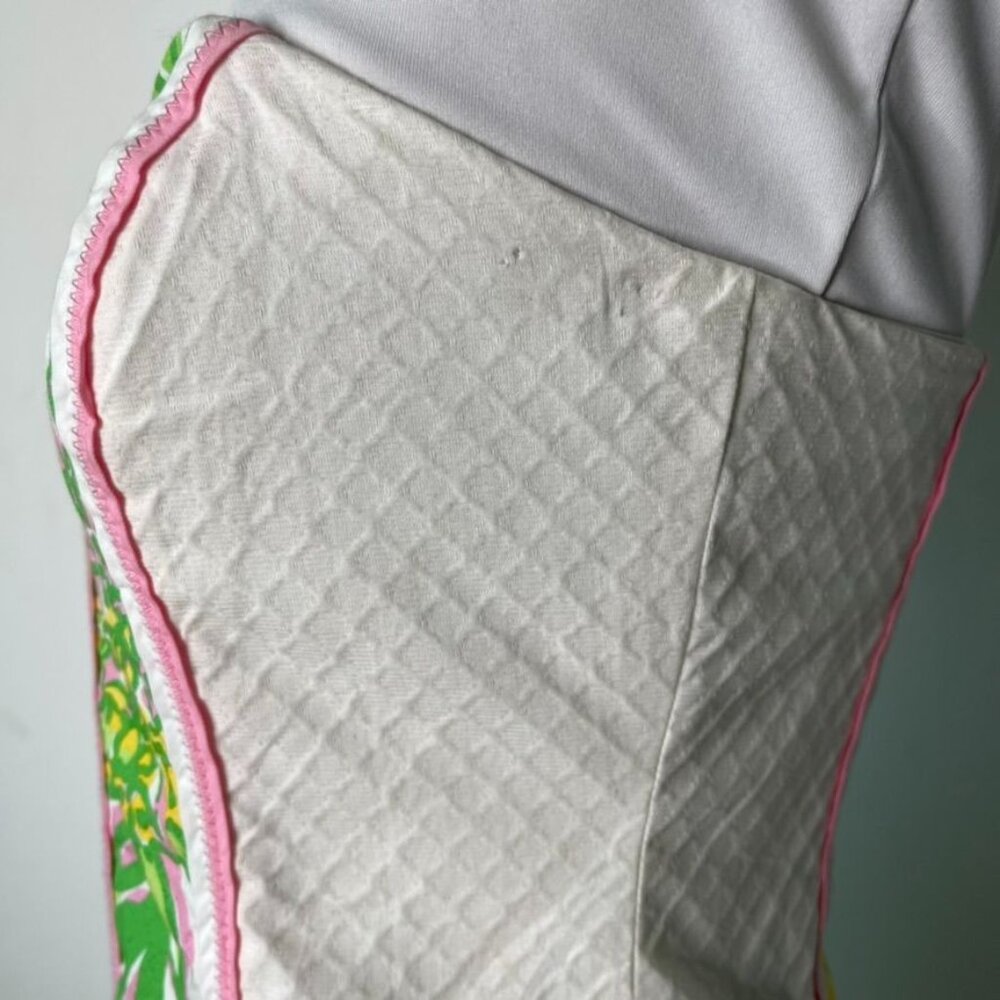 Lilly Pulitzer Angela Strapless Sweetheart Dress Resort White Pink Elephants 2 - Picture 7 of 15